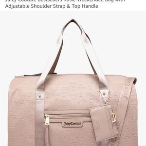 Juicy Couture Beige Embossed Travel Bag